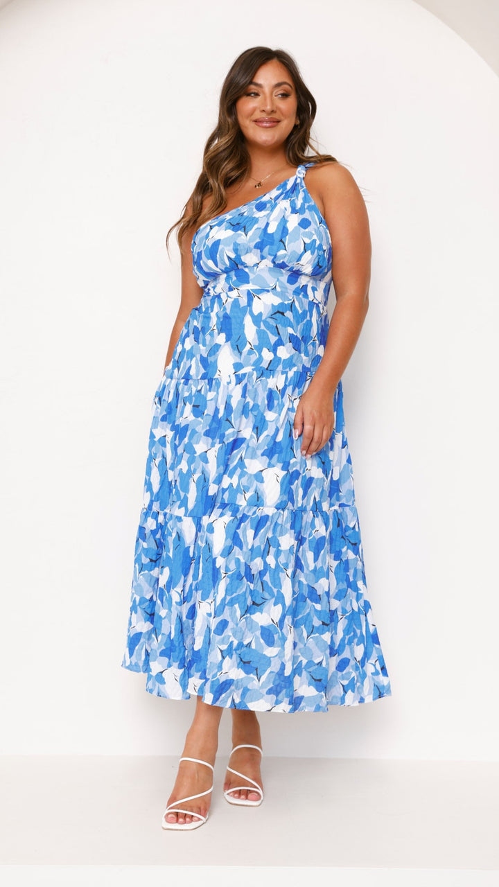 Mia - Maxi Dress Blue Floral