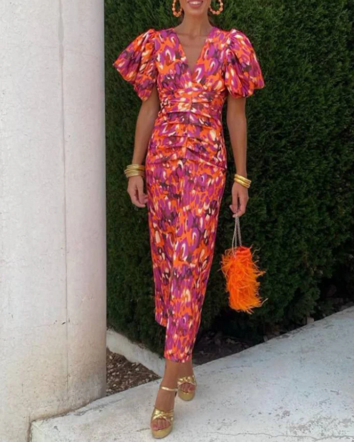 Ursula | Pleated Elegant Wedding Guest Maxi Dress