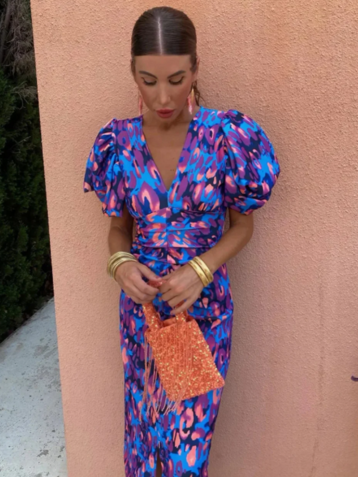Ursula | Pleated Elegant Wedding Guest Maxi Dress